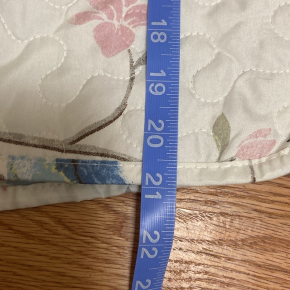 2 Reversible quilted King pillow shams Blue bird - Picture 3 of 3